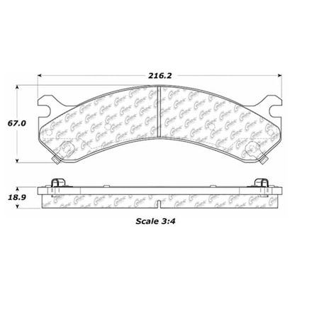Centric Parts Posi-Quiet Ceramic Pads, 105.09090, Rear 105.09090